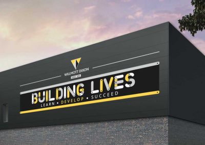 Building Lives branding for Willmott Dixon